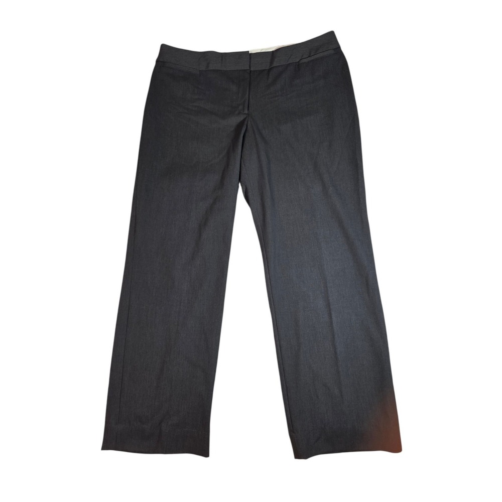Liz Claiborne Dark Gray Straight Leg Mid Rise Dress Pants 16